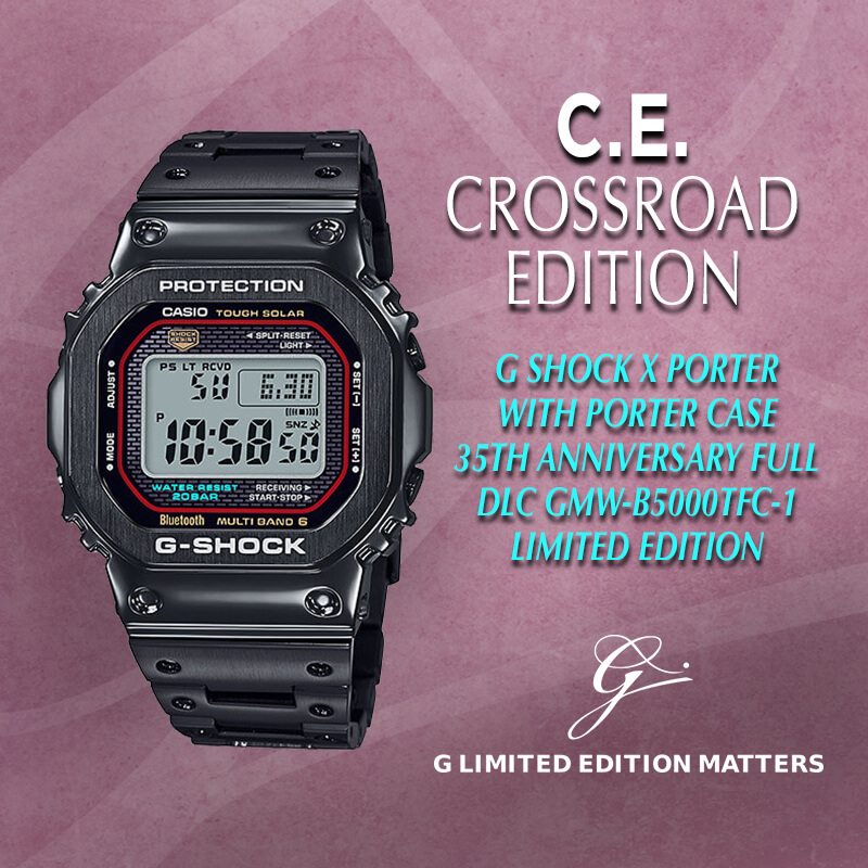 CASIO International Crossover Edition G Shock 35th Anniversary X Porter  With Porter Case Full DLC GMW-B5000TFC-1 Limited Edition